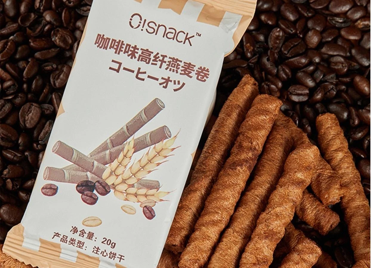 咖啡燕麦夹心卷与包装